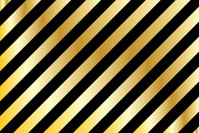 Black Golden Stripes Pattern. Abstract Background. Vector Illustration.
