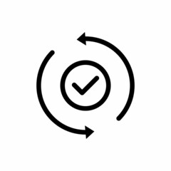 iteration line icon vector