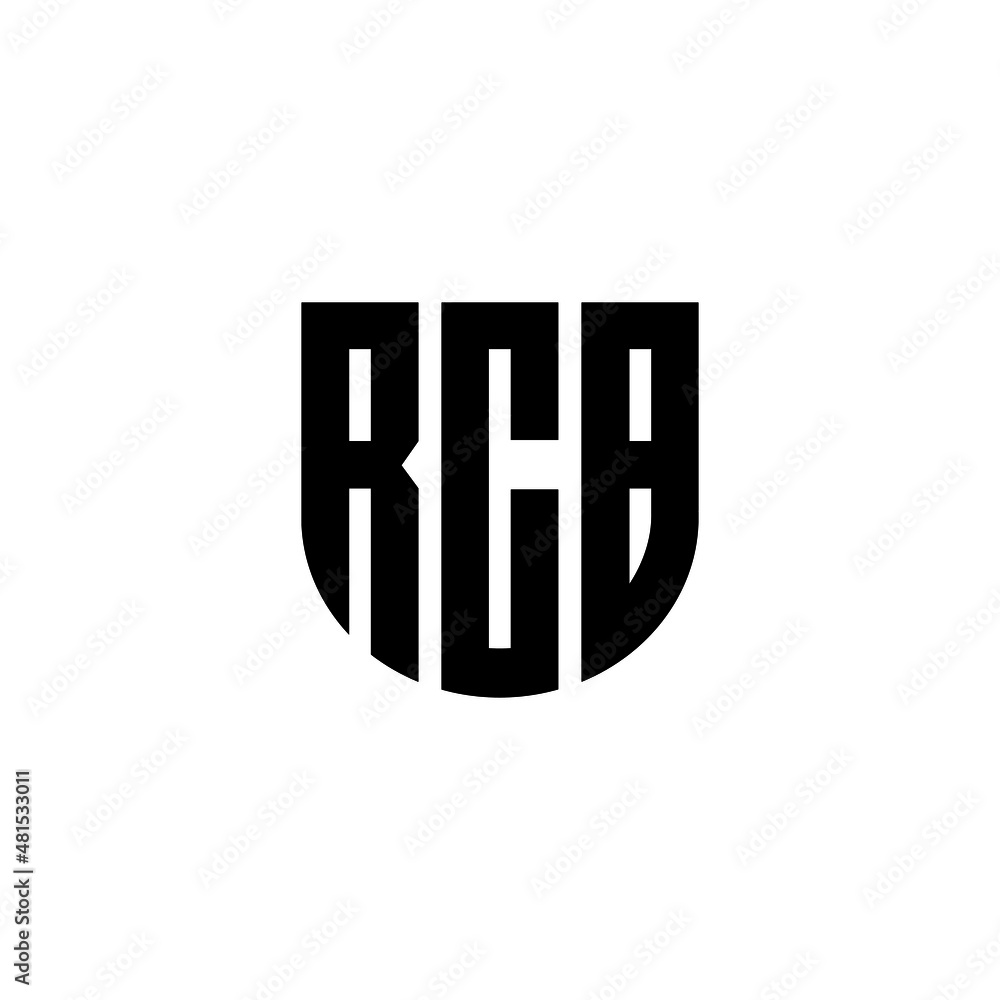 RCB letter logo design with white background in illustrator, vector ...