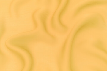 Wall Mural - Close-up texture of natural orange or yellow fabric or cloth in same color. Fabric texture of natural cotton, silk or wool, or linen textile material. Yellow canvas background.