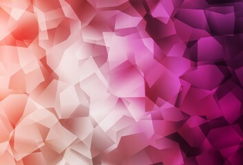 Light Pink vector shining triangular backdrop.