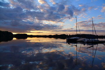 Poster - Abend am Schwielochsee