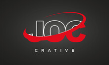 JOC Creative Letters Logo With 360 Symbol Vector Design	
