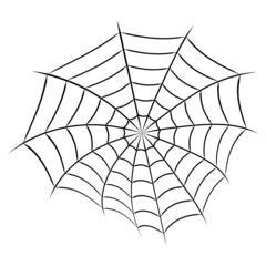 Wall Mural - round web, symbol of a web, drawn hand confusion and network traps