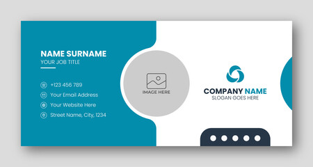 Email signature or footer and personal social media facebook cover design template