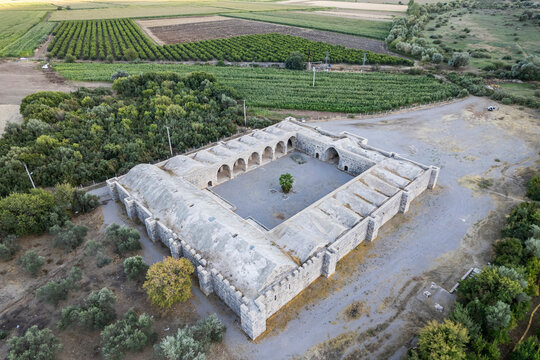 Dosemealti, Antalya, Turkey. People are visiting the The Kirkgoz Han is located 24 km northwest of Antalya, Turkey