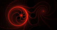 Abstract Amazing Background From Colorful Red Swirl Shapes. Fantasy Light Background. Digital Fractal Art. 3d Rendering.