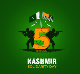 Kashmir Solidarity Day. 5th February. Template for background, banner, card, poster. vector illustration.