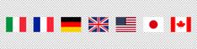 National Flag G7 Icon Set Simple Design