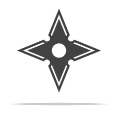 Wall Mural - shuriken icon transparent vector isolated