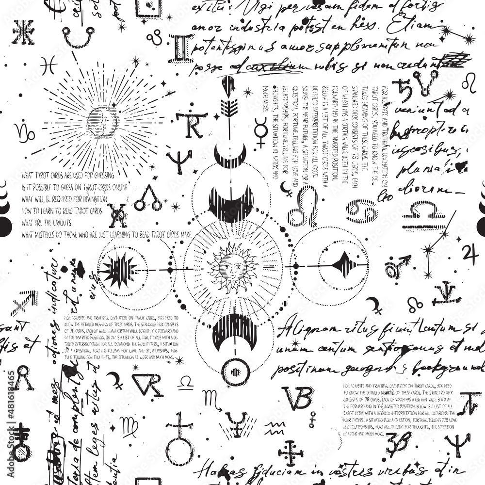 เวกเตอร์ Stock Abstract pattern of alchemical, esoteric, mystical ...