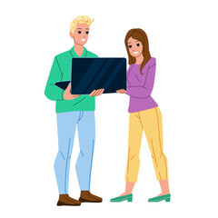 Wall Mural - information technology people. business computer. office internet network. system concept character 