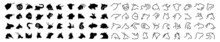 Linear Collection Of Head Animal Icons,head Animal Icons Set.