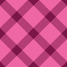 Valentine's Simple Tartan Plaid Diagonal Burgundy Pink Pattern