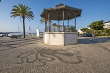 Bandstand And Traditional Pavement In Portimao, Algarve, Portugal