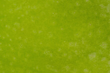 Close Up Shot Of A Granny Smith Apple Skin Texture