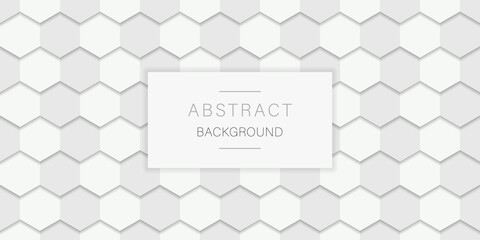 Wall Mural - white hexagonal futuristic simple background. hexagon white background for presentation. white hexag