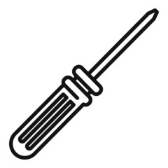 Wall Mural - Small screwdriver icon outline vector. Service fix