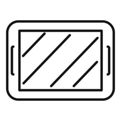 Poster - Broken tablet icon outline vector. Repair mobile