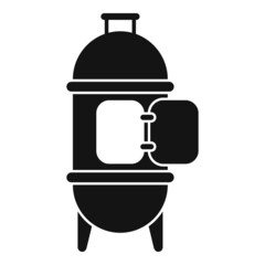 Sticker - Oven smokehouse icon simple vector. Bbq grill