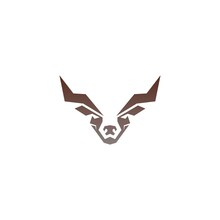 Bull Icon Logo, Buffalo Head Icon Logo Vector
