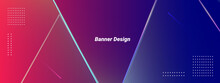 Abstract Geometric Elegant Blue And Purple Pattern Colorful Banner 