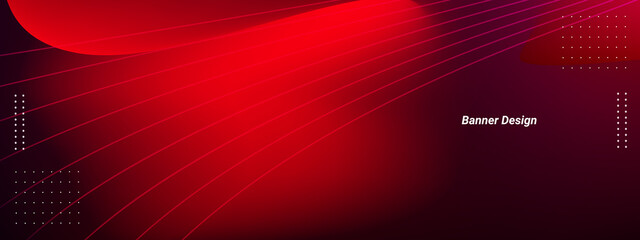 Wall Mural - modern stylish red abstract geometric elegant banner pattern background.