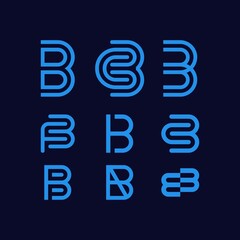 Wall Mural - Modern Initial B logo design inspiration