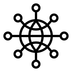 network internet globe circle connect connection connected server core service web development icon
