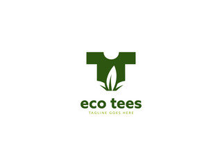 green eco friendly tshirt maker brand logo icon