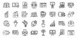 © anatolir - Monetization icons set outline vector. Data money