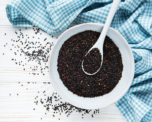 Canvas Print - Black quinoa seeds