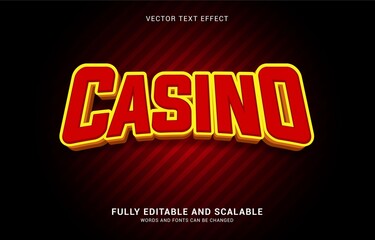 Wall Mural - editable text effect, Casino style