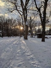 Apus  De Soare In Parcul Din   Bistrita,Romania In Januarie 2022