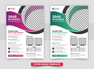 Wall Mural - business flyer template design, corporate flyer template design a4 size template. print ready modern