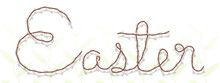 Easter Sign Text Lettering Willow Horizontal Banner