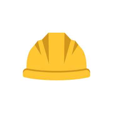 construction helmet icon in flat style. safety cap vector illustration on isolated background. worke