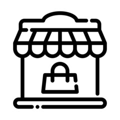 Poster - store market shopping bag product ecommerce icon