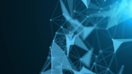 Connected network animation. Seamless loop 4k 