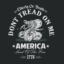 Dont Tread Me, American Independence Day Illustration Vector