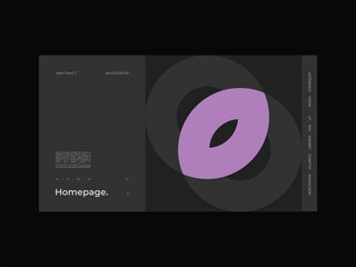 Abstract homepage background. Bauhaus, Modernism aesthetics. Minimal illustration brutalism inspired.