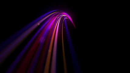 Wall Mural - abstract glowing 3d light strokes background/ 4k animation of an abstract looped wallpaper backgroun