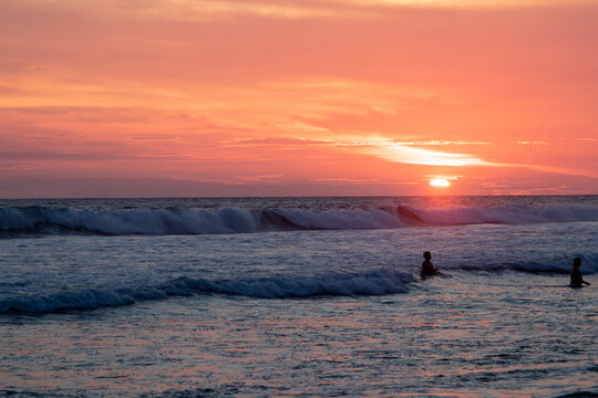 atardecer en playa