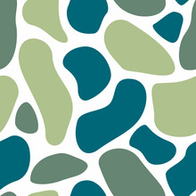 Abstract Vector Pattern With Green Smoothed Shapes