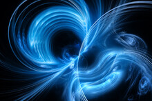 Blue Glowing Electromagnetic Flux Abstract Background