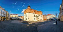 Panoramic View Of Main Market Square With Renaissance Town Hall In The Center, Tarnow, Poland