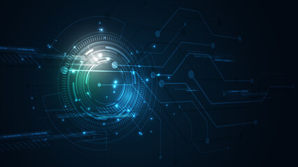 Wall Mural - technology background hi-tech communication concept innovation abstract background vector illustrati