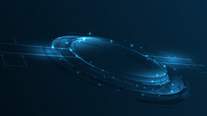 Wall Mural - technology background hi-tech communication concept innovation abstract background vector illustrati