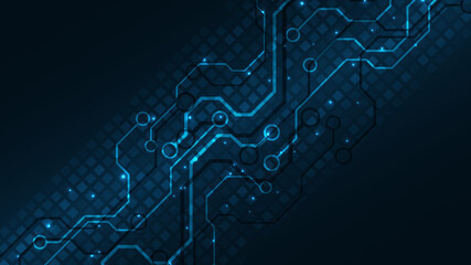 Wall Mural - technology background circuit board hi-tech communication concept innovation abstract background vec