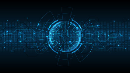 Wall Mural - technology background hi-tech communication concept innovation abstract background vector illustrati